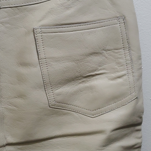 JACOB - TAN LEATHER SKIRT - Picture 5 of 10